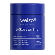 Welzo Ultra Purity L-Glutamine amino acid capsules for gut and recovery