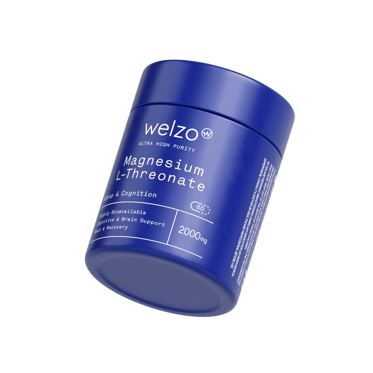 Welzo Ultra Purity Magnesium L-Threonate 2000mg brain and sleep capsules – view 8