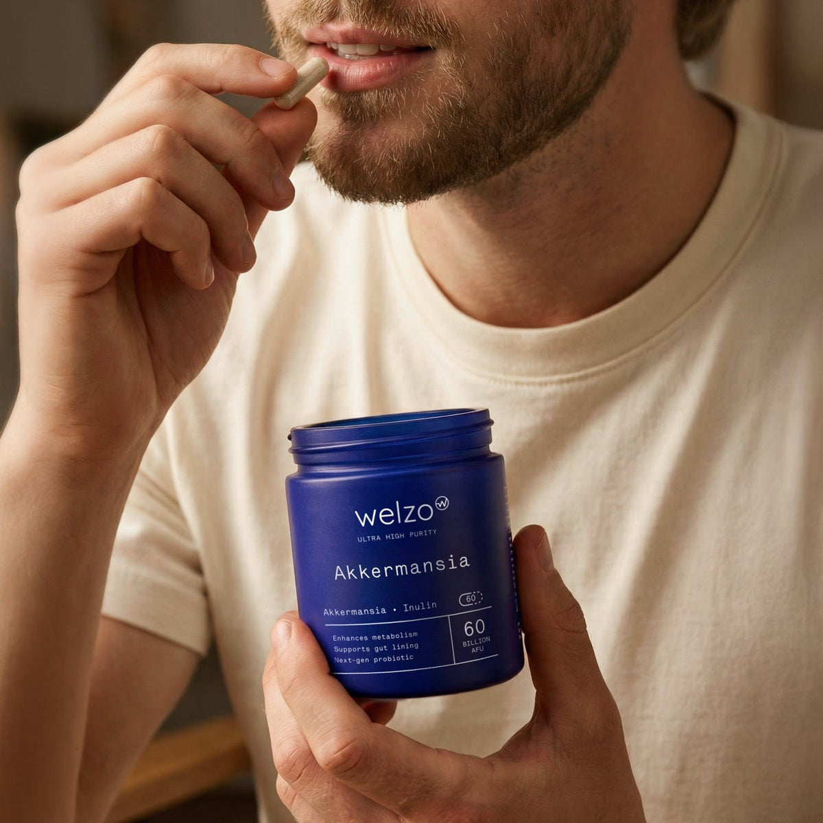Welzo Ultra Purity Akkermansia 60 billion gut health probiotic capsules – view 18