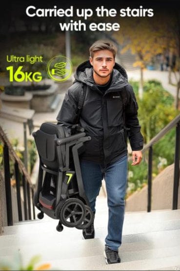 Welzo FreeFold X Lightweight 16KG Foldable Mobility Scooter – Portable Electric Scooter, Lithium Battery, 30km Range - 20