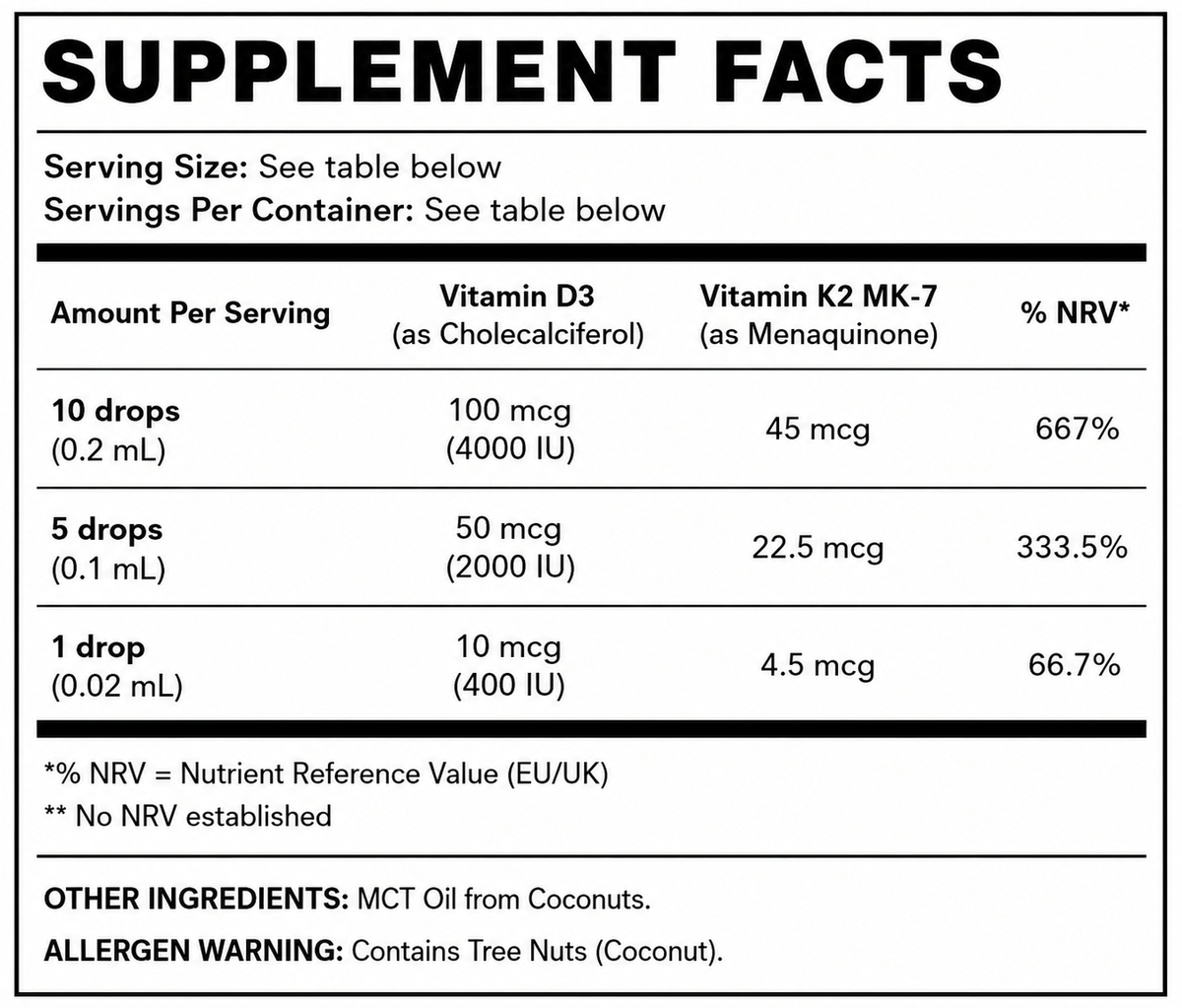 Welzo Ultra Purity Vitamin D3 plus K2 MK-7 liquid drops – view 9