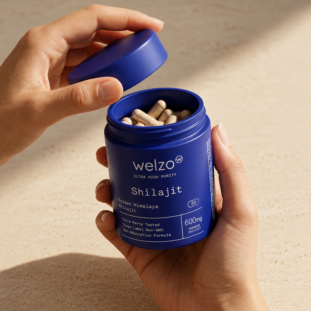 Welzo Ultra Purity shilajit ashwagandha rhodiola ginseng adaptogen capsules – view 8