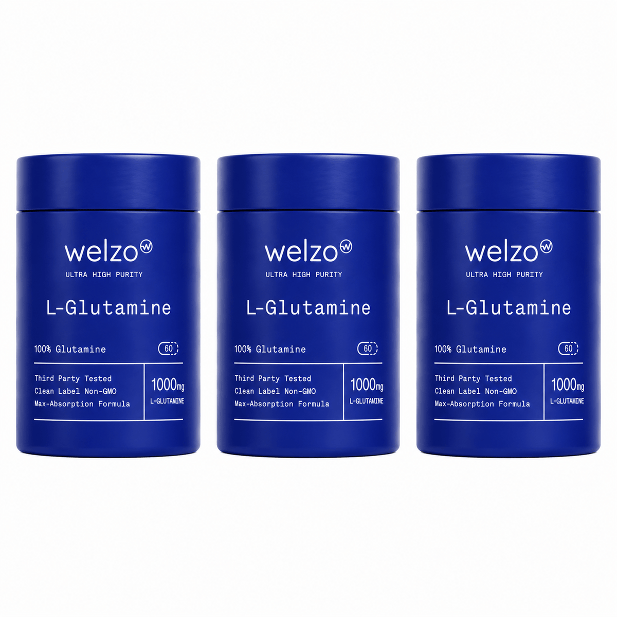 Welzo Ultra Purity L-Glutamine amino acid capsules for gut and recovery – view 16