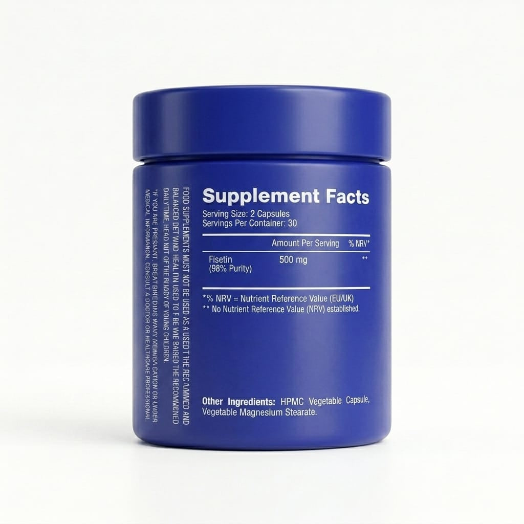 Welzo Ultra Purity Fisetin 500mg longevity flavonoid capsules – view 4
