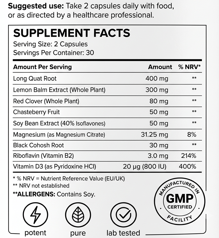 Welzo Ultra Purity menopause support daily multivitamin capsules – view 7