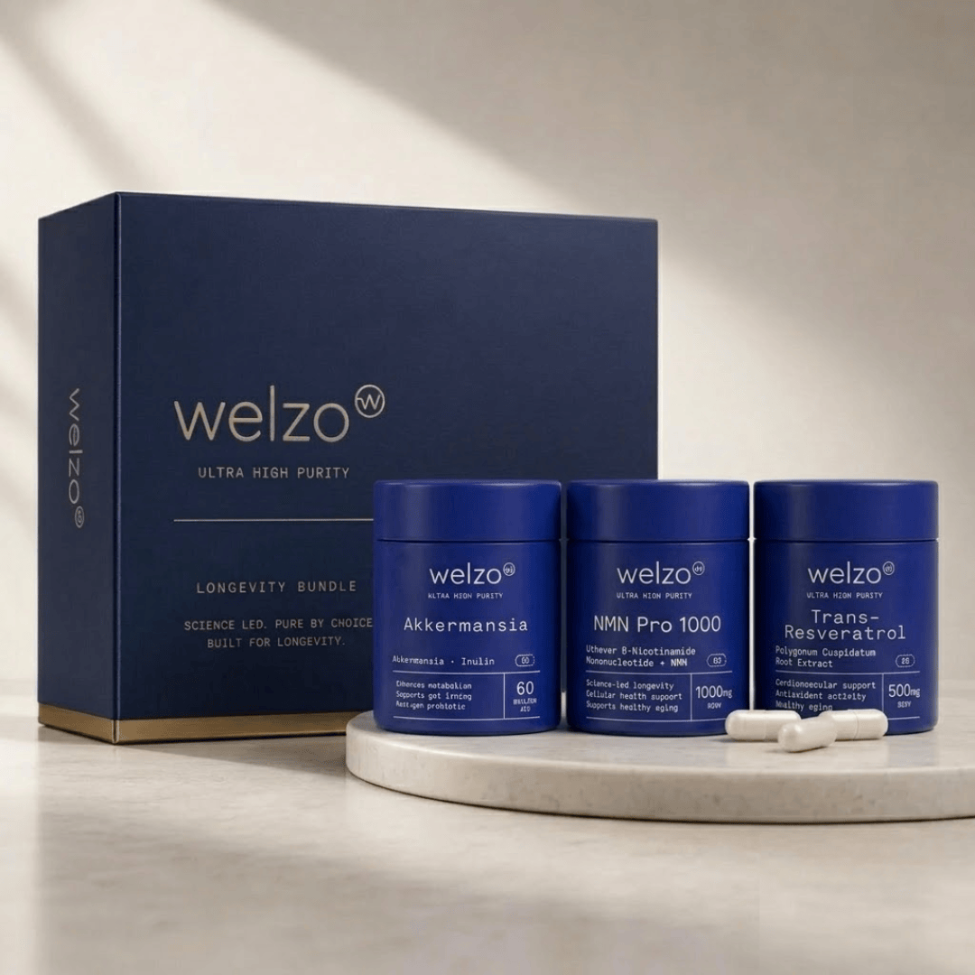 Welzo Ultra Purity NMN Akkermansia Trans-Resveratrol bundle