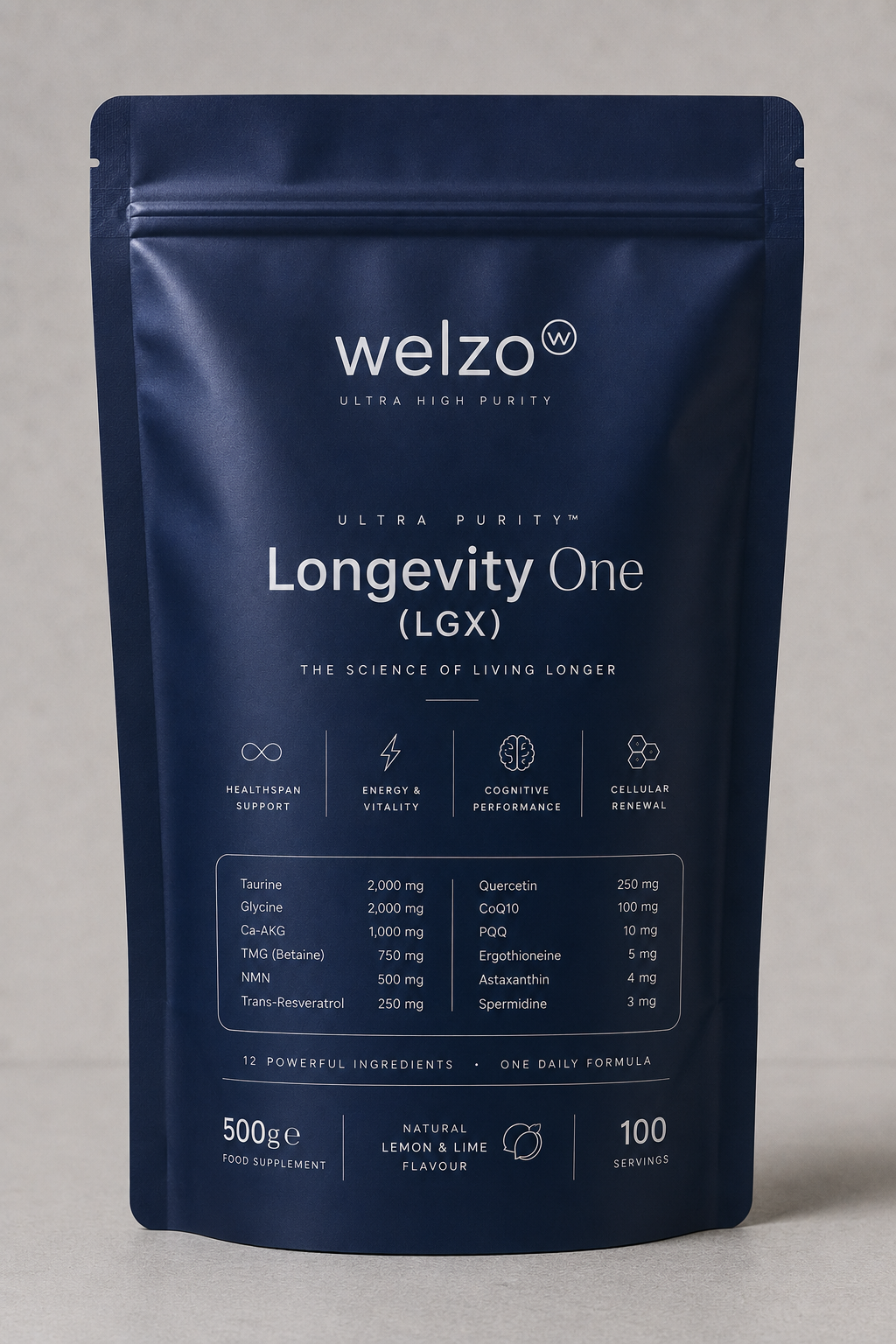 Welzo Ultra Purity Longevity One LGX twelve-compound formula