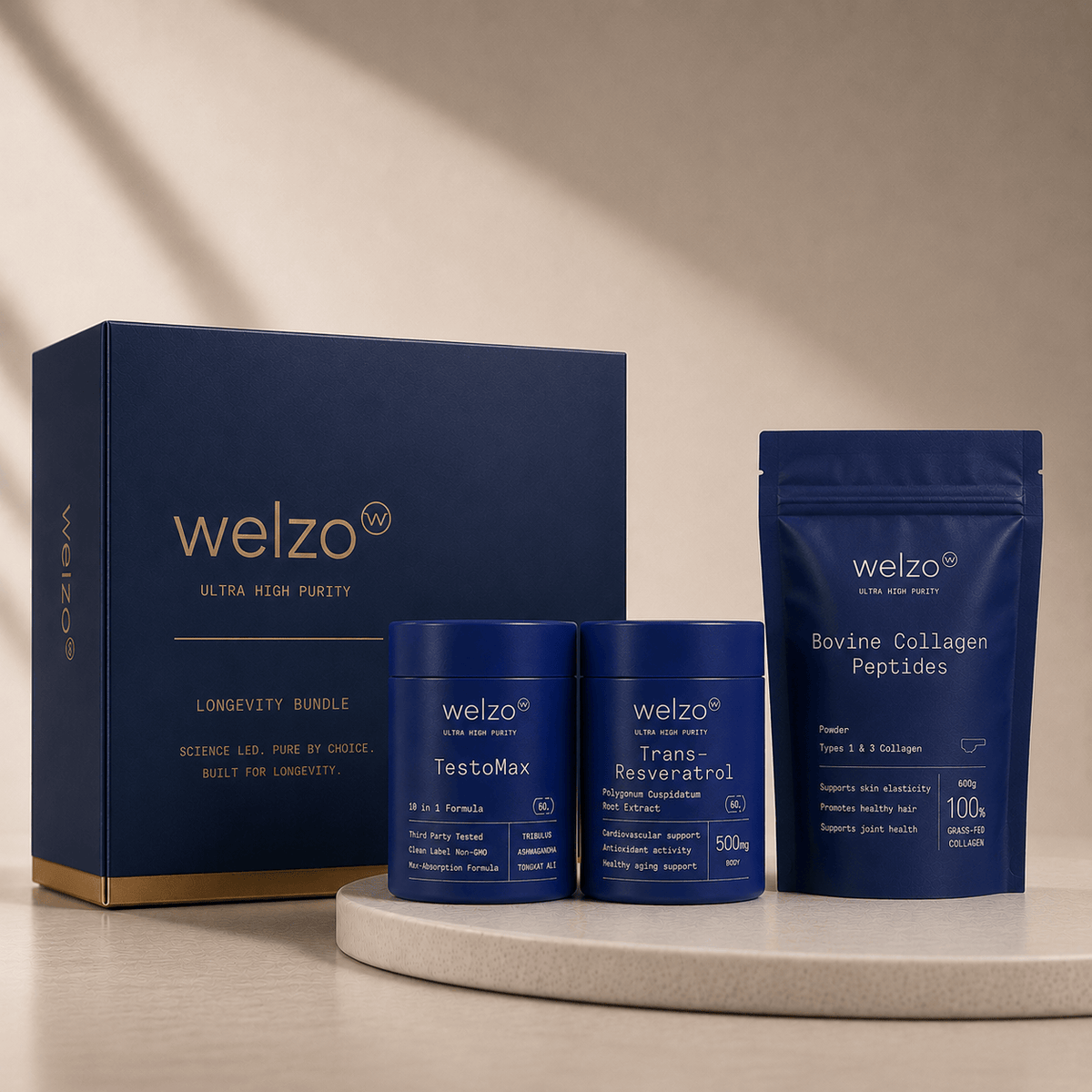 Welzo Ultra Purity Male Vitality and Performance bundle for men