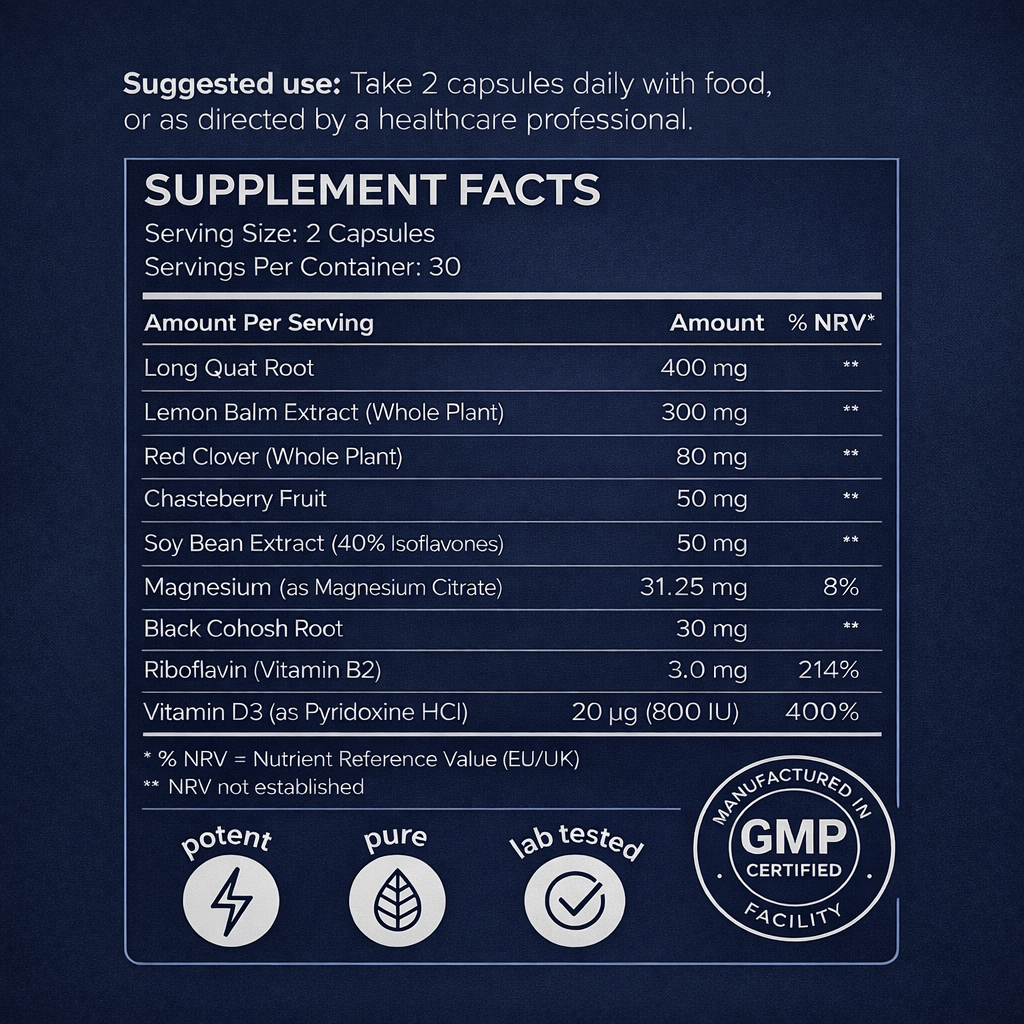 Menopause Supplement - Welzo Ultra Purity - 11