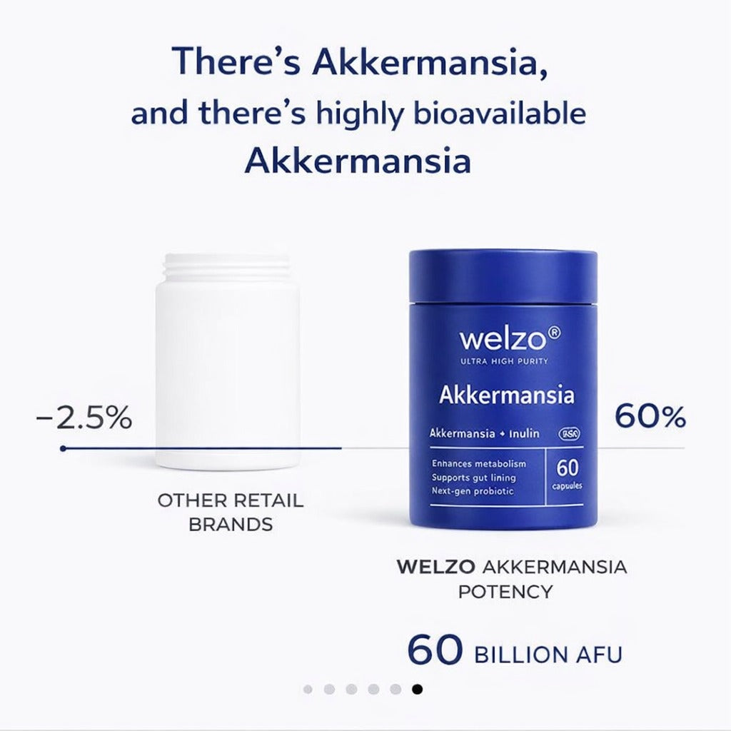 Welzo Ultra Purity Akkermansia 60 billion gut health probiotic capsules – view 3