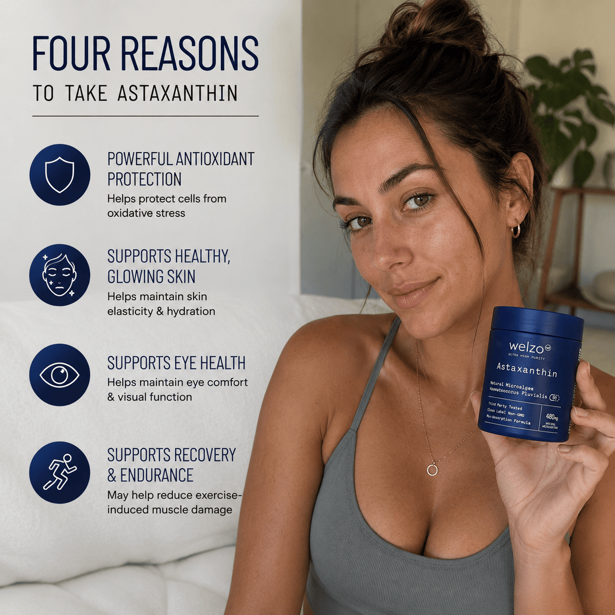 Welzo Ultra Purity astaxanthin plus lycopene dual-antioxidant capsules – view 6