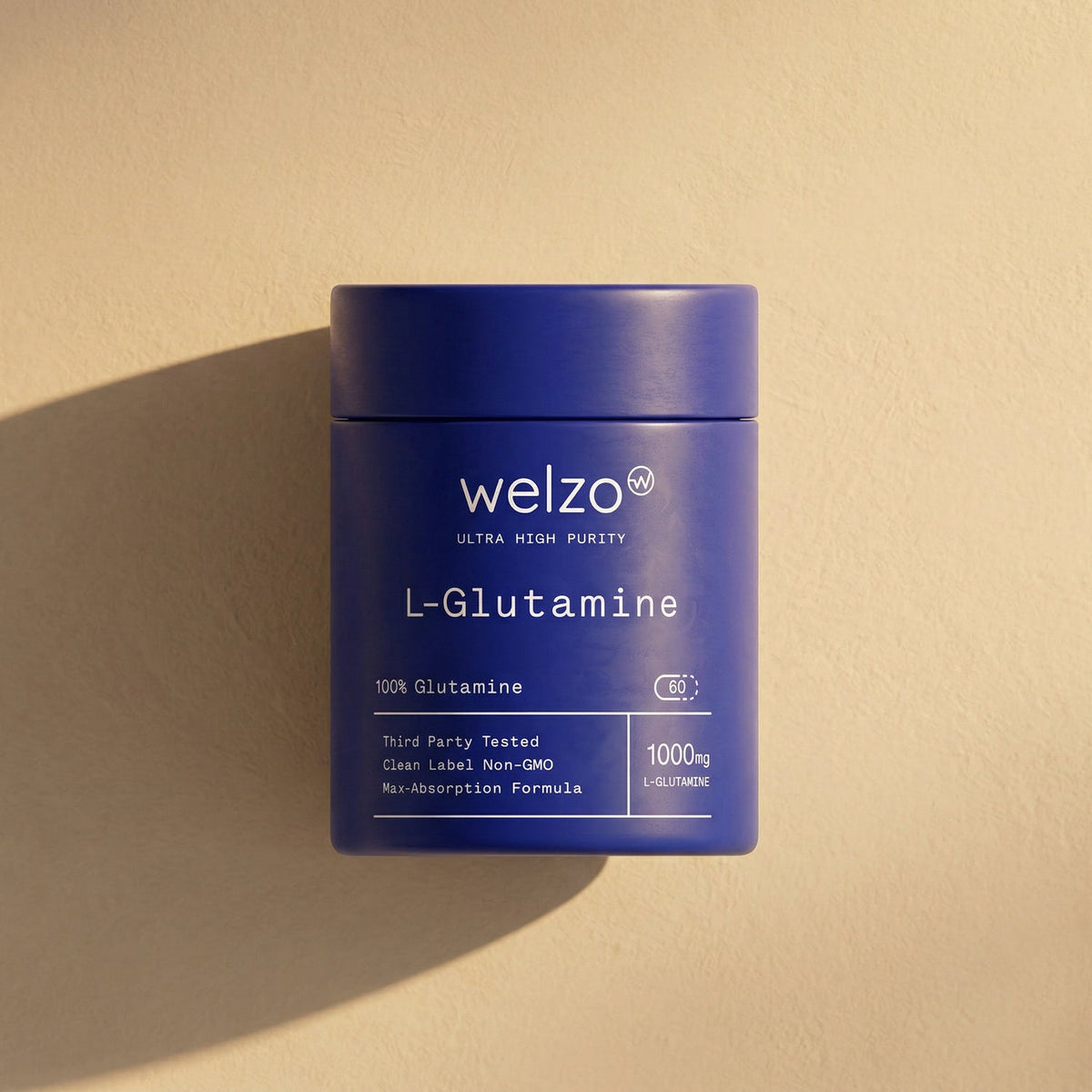 Welzo Ultra Purity L-Glutamine amino acid capsules for gut and recovery – view 11