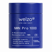 Welzo Ultra Purity NMN Pro 1000mg NAD+ booster capsules