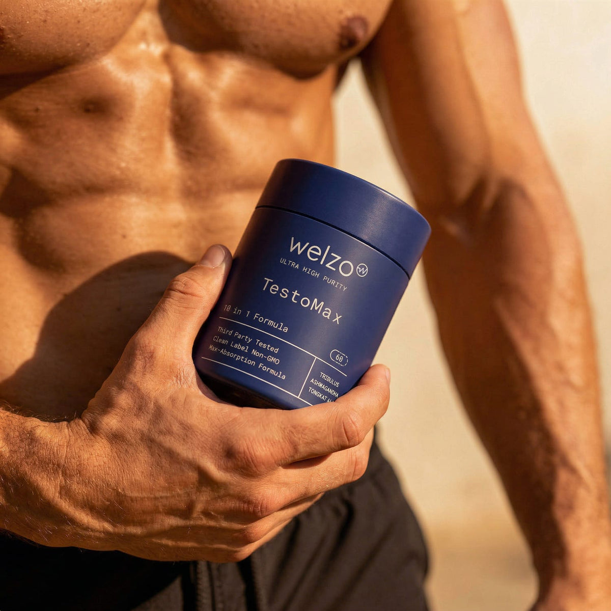 Welzo Ultra Purity TestoMax men's vitality support capsules – view 3