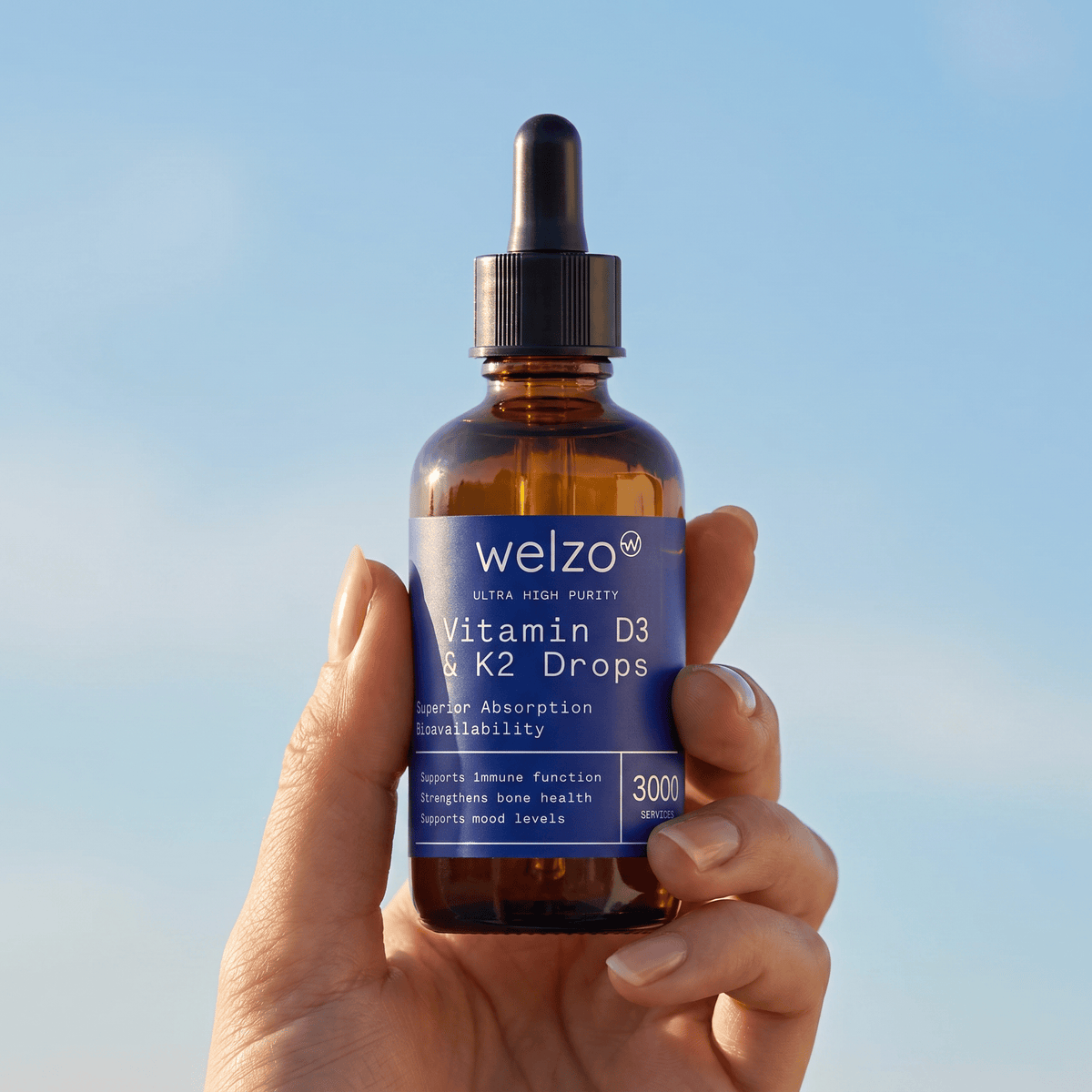 Welzo Ultra Purity Vitamin D3 plus K2 MK-7 liquid drops – view 6
