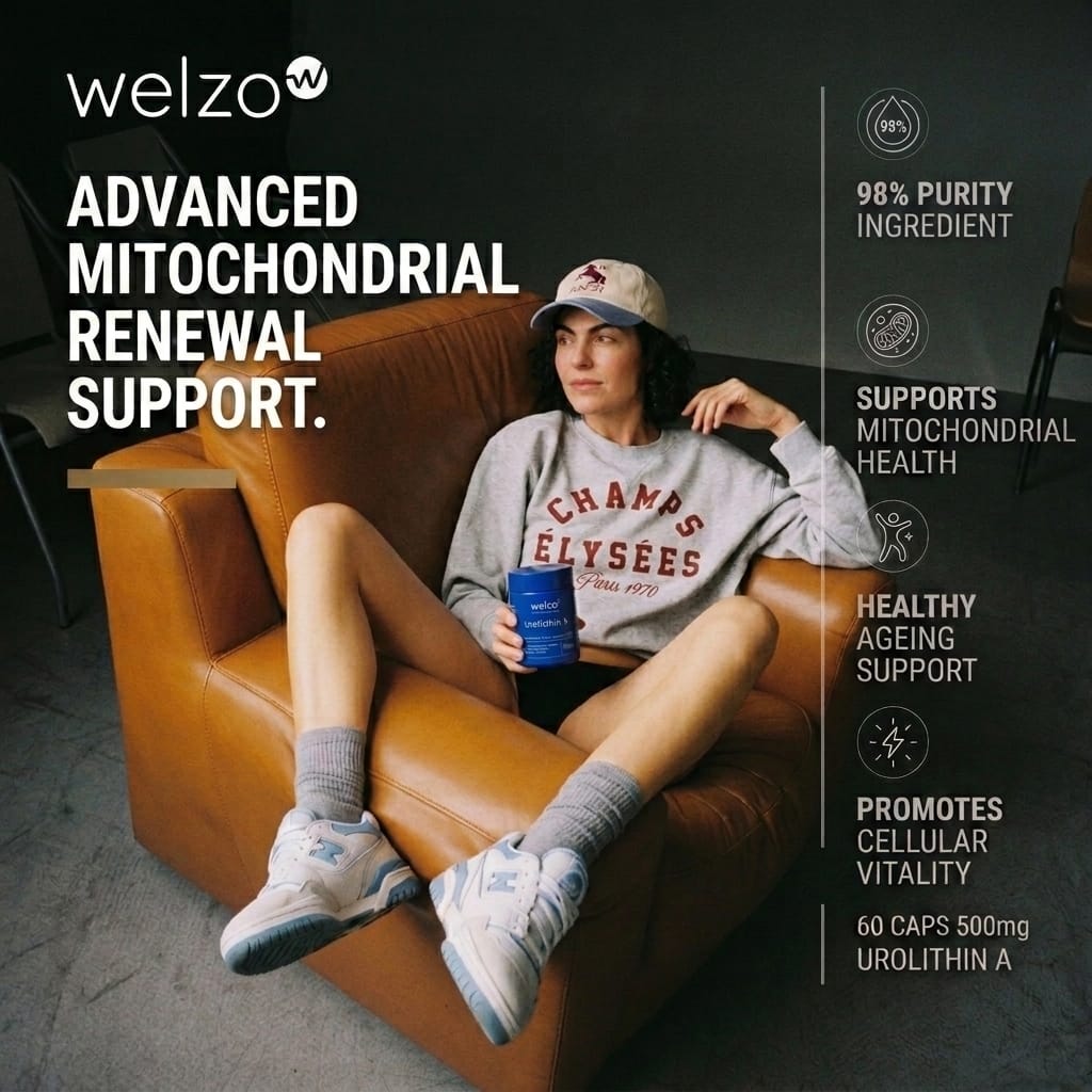 Welzo Ultra Purity Urolithin A 500mg mitochondrial health capsules – view 14