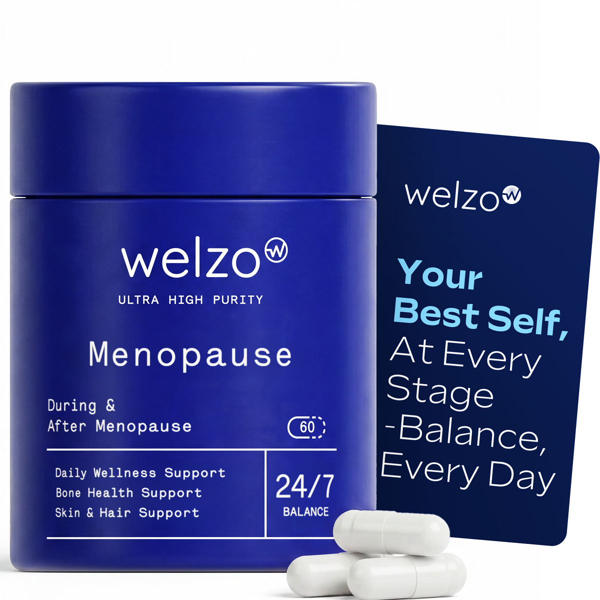 Welzo Ultra Purity menopause support daily multivitamin capsules – view 4