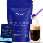 Welzo Ultra Purity bovine collagen peptides powder for skin and joints