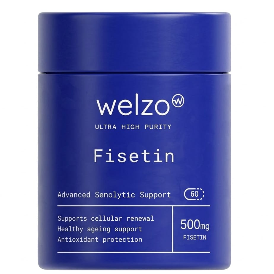 Welzo Ultra Purity Fisetin 500mg longevity flavonoid capsules