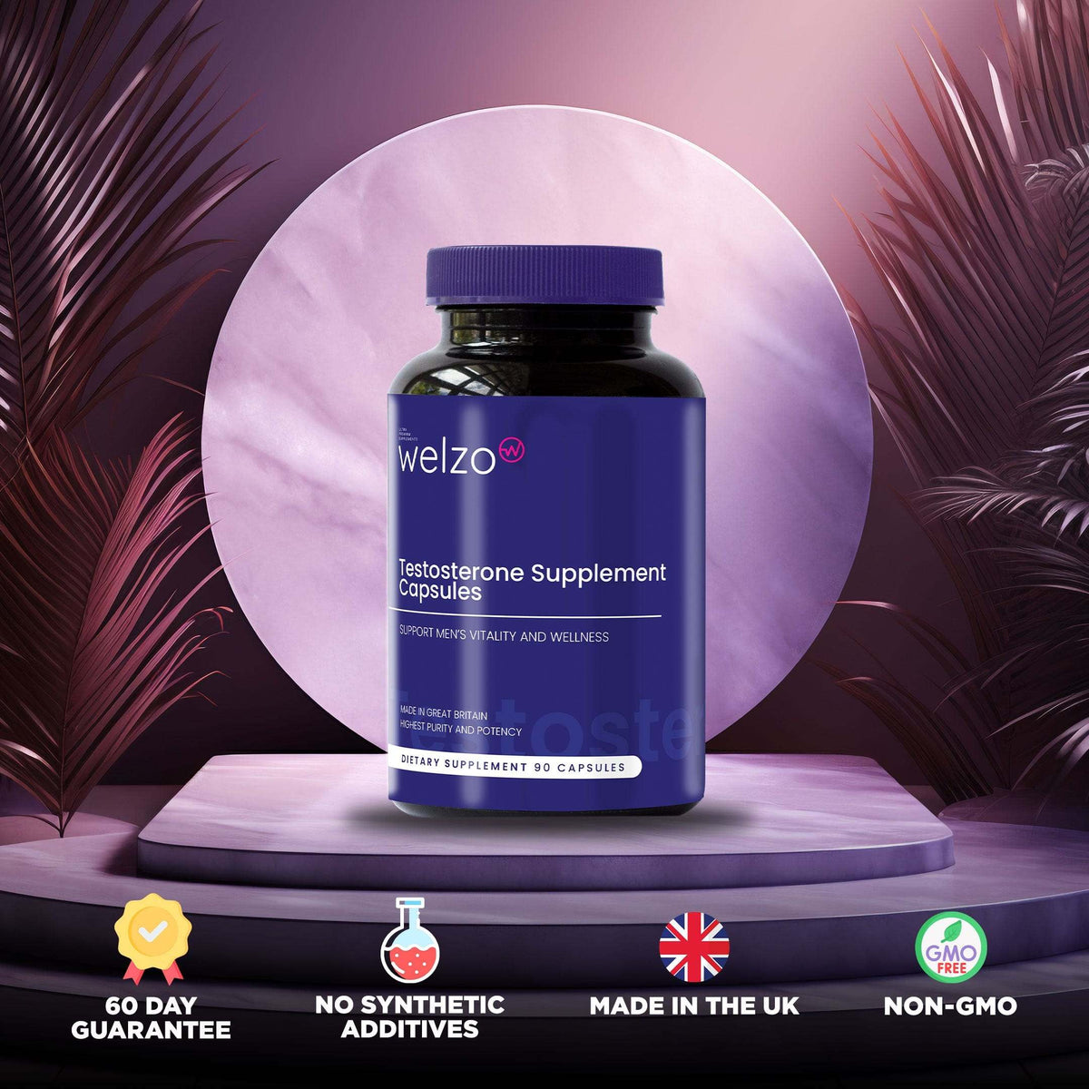Welzo Ultra Purity TestoMax Testosterone Supplement (Maximum Strength) - 7