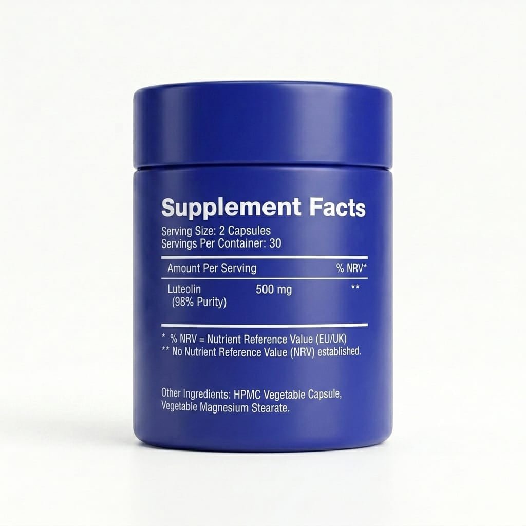 Welzo Ultra Purity Luteolin 500mg antioxidant flavonoid capsules – view 11