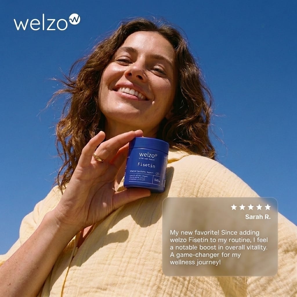 Welzo Ultra Purity Fisetin 500mg longevity flavonoid capsules – view 14